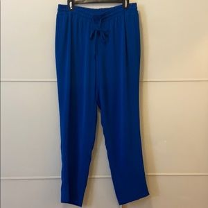 DKNY tapered pants in cobalt blue